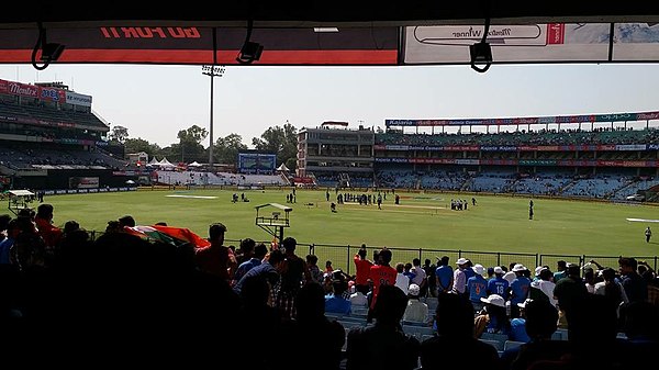 A match between India and New Zealand in 2016