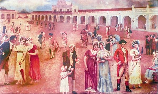 Guatemalan Criollos rejoice upon learning about the declaration of independence from Spain on September 15, 1821.