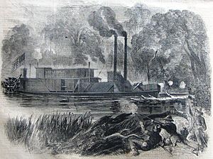 Ironclad Barataria Amite River'da Takıldı.jpg