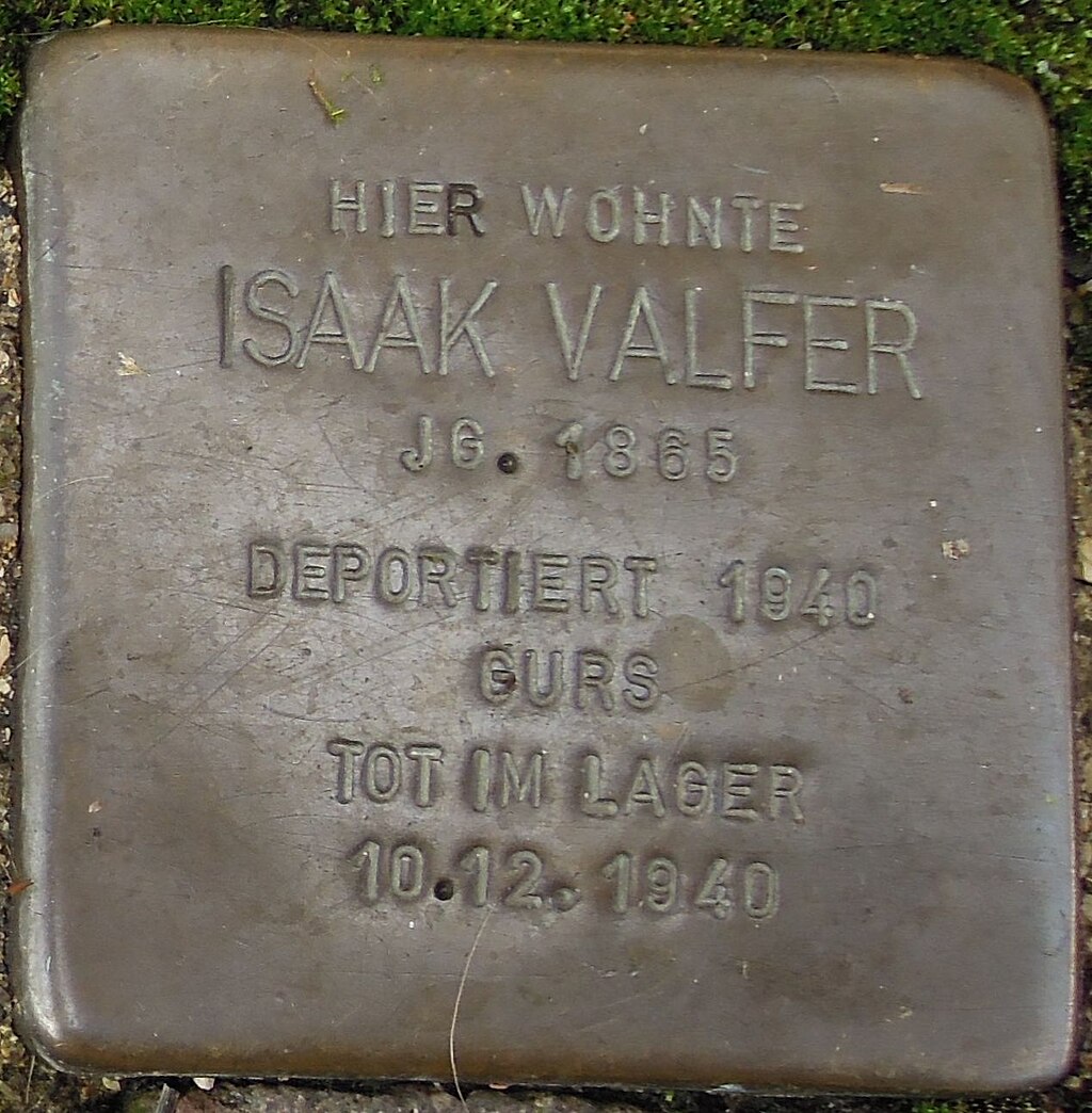 Stolperstein für Isaak Valfer