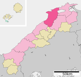 Situering van Izumo in de prefectuur Shimane