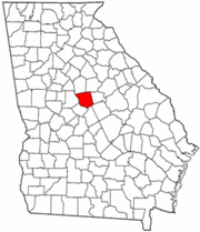 خارطة مقاطعة جونز في ولاية جورجيا