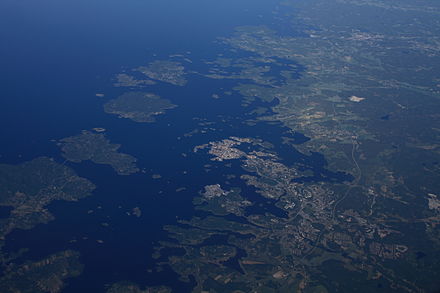 Aerial view of Karlskrona