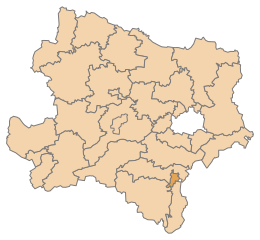 Lage des Bezirks Dunajsko Novo mesto im Bundesland Niederösterreich (anklickbare Karte)
