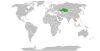 Location map for Kazakhstan and Thailand.