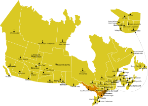 Karte der Kirchenprovinz Kingston