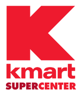 The third Super Kmart Center logo, spelled out as Kmart Supercenter, was only used for printed ads and street signs (2004-2018). Kmart Supercenter.png