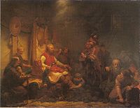 King Aella's messenger before Ragnar Lodbrok's sons 1857