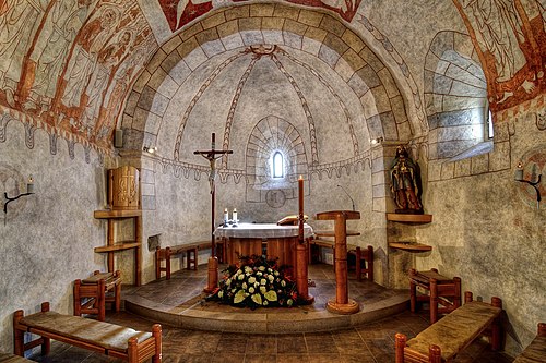 Interiér opevneného kostola sv. Štefana Kráľa v Žiline