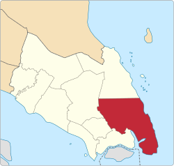 Location of Kota Tinggi District in Johor