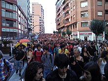 Mass demonstration against the demolition of Kukutza in September 2011 Kukutza 0001.jpg