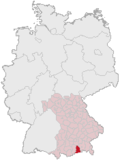 Localização de Miesbach na Alemanha