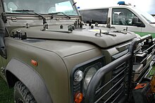 Vehicle of Czech Military police Land Rover Defender Military Police.JPG