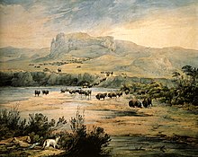 Landscape with Herd of Buffalo on the Upper Missouri. Watercolor by Karl Bodmer 1833 Landscape with Herd of Buffalo on the Upper Missouri. Watercolor by Karl Bodmer 1833.jpg