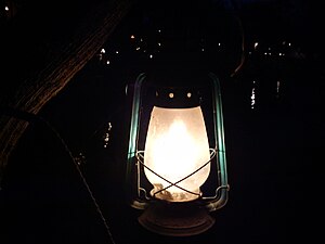 A low light photo of a lantern taken with the Xperia Play.