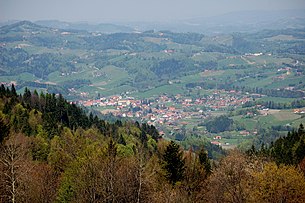 Blick auf Leutschach von Süden