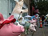 Pig statues during the Pigs in the City art event