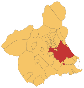 Poziția localității Murcia