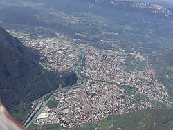 Veduta di Bolzano dall'alto