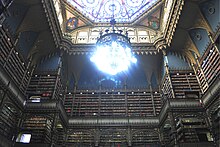 Chandelier decorating the Real Gabinete Português de Leitura in Rio de Janeiro.