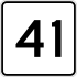 Route 41-Markierung