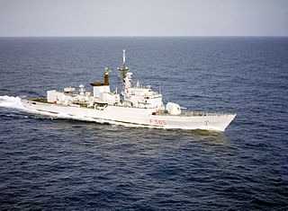 Italian frigate <i>Sagittario</i> (F 565) Second ship of the Lupo-class frigates of the Italian Navy