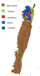 Simplified geological map