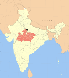 Madhya Pradesh district location map Bhind.svg