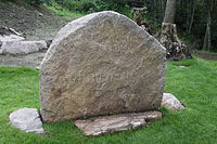 The Hogganvik Runestone with inscription in the Elder Futhark, Mandal, Vest-Agder.