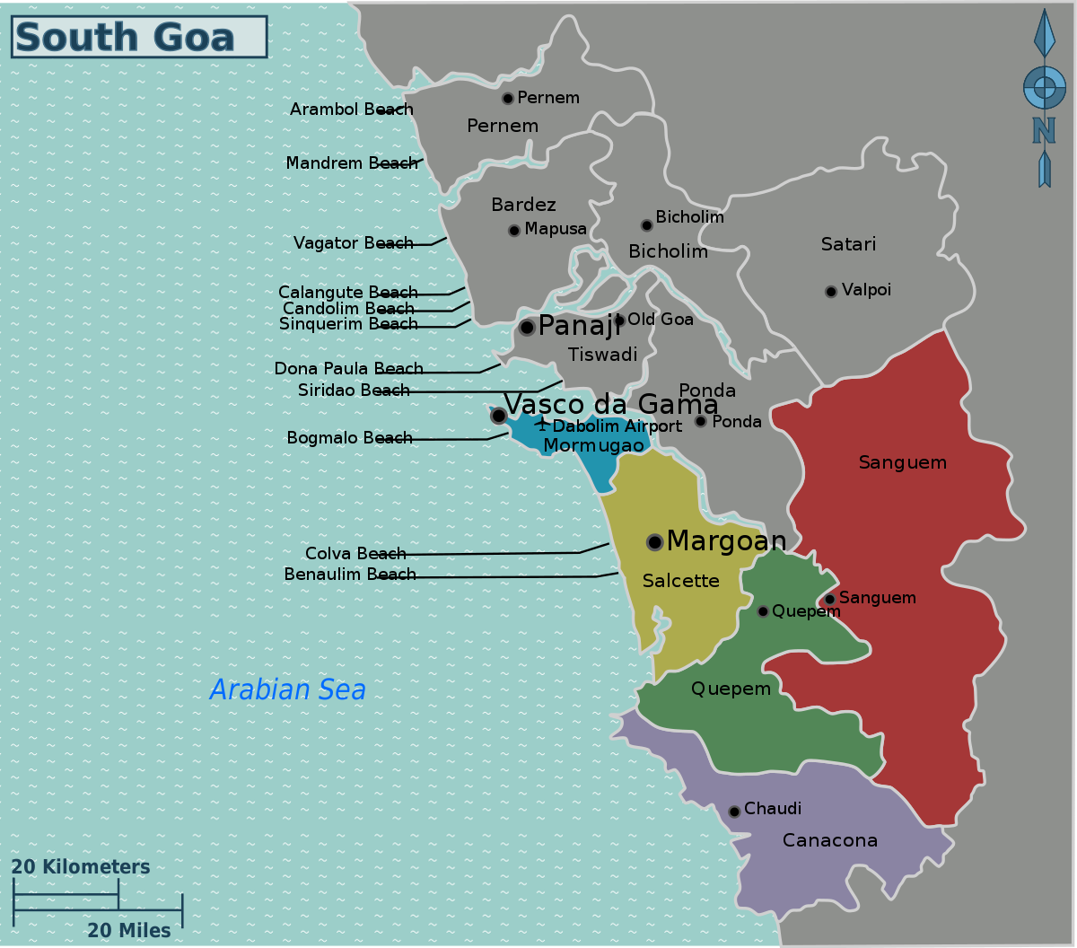 Южное гоа карта - 84 фото