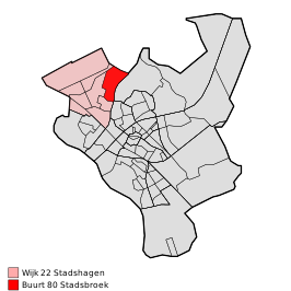 Kaart van Stadsbroek