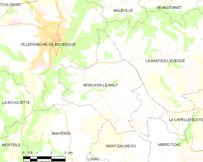 Poziția localității Morlhon-le-Haut