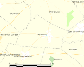 Mapa obce Soignolles