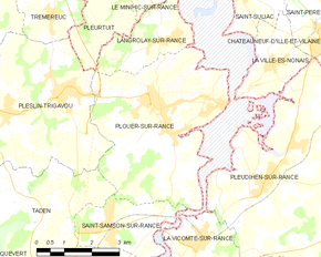 Poziția localității Plouër-sur-Rance