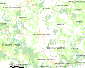 Poziția localității Saint-Dizier-Leyrenne