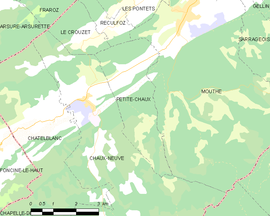 Mapa obce Petite-Chaux
