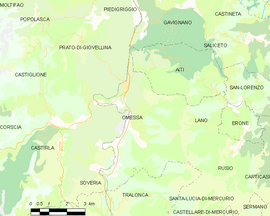 Mapa obce Omessa