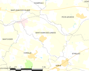 Poziția localității Saint-Aubin-des-Landes