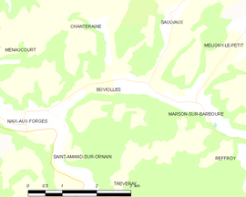Mapa obce Boviolles