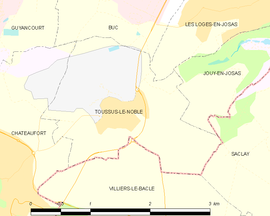 Mapa obce Toussus-le-Noble