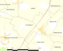 Mapa obce Le Translay