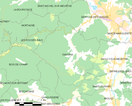 Mapa obce Taintrux