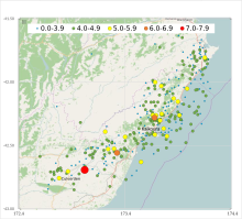 Map of 2016 Kaikoura earthquake.svg