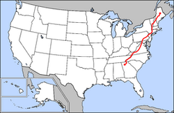 Mapa Appalachian Trail