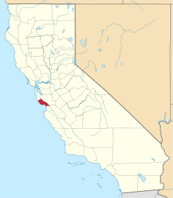 Elhelyezkedése Kalifornia államban