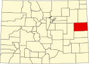 Map of Colorado highlighting Kit Carson County Map of Colorado highlighting Kit Carson County.svg
