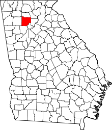 Harta e Cherokee County në Georgia