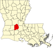 Map of Louisiana highlighting Evangeline Parish.svg