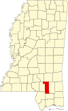 Map of Mississippi highlighting Forrest County.svg