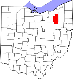 Karte von Summit County innerhalb von Ohio